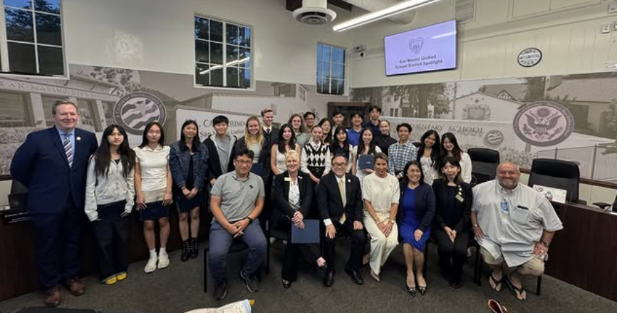 The members of the Student Advisory Council were honored at the most recent SMUSD Board Meeting. 
