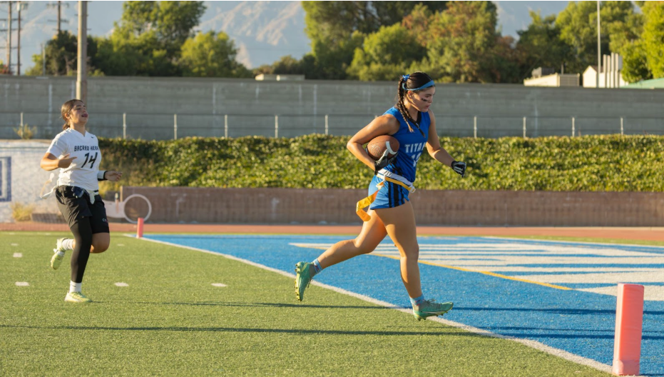 Titan Girls Flag Football Dominates in Season Opener with 49-0 Victory
