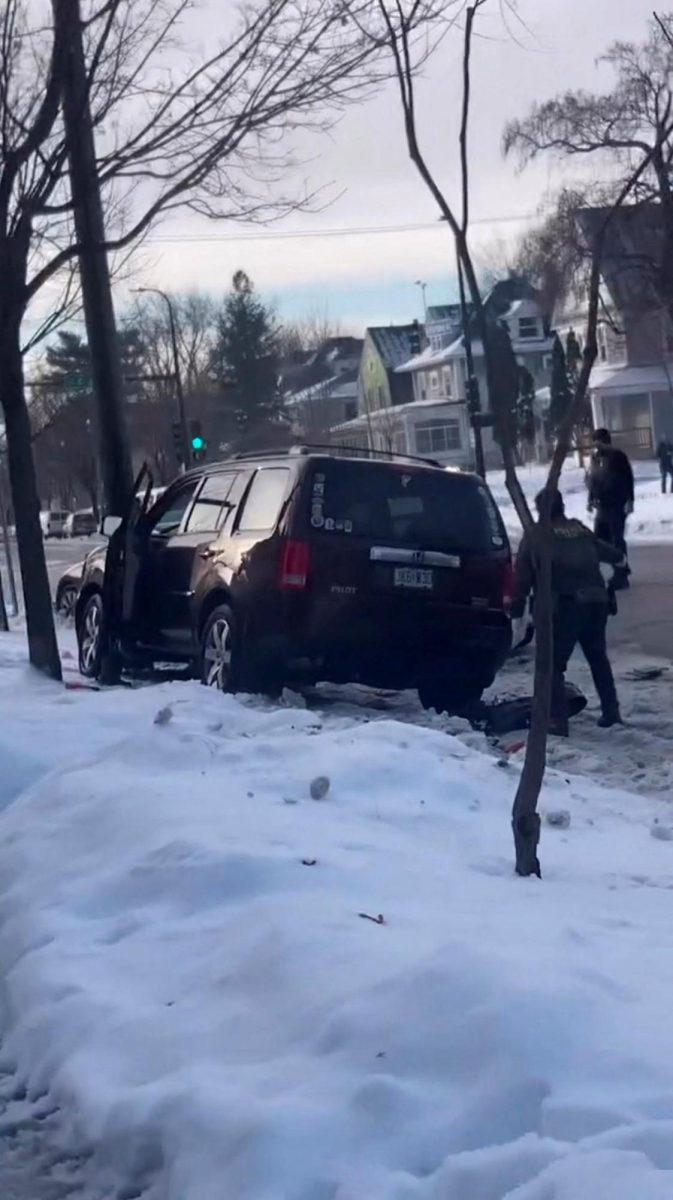 Members of U.S. Immigration and Customs Enforcement (ICE) respond at the scene, moments after Renee Nicole Good, a 37-year-old woman, was shot by a U.S. immigration agent, according to local and federal officials, in Minneapolis, Minnesota, U.S., January 7, 2026, in this screengrab obtained from a social media video. Lynette Reini-Grandell/via REUTERS  THIS IMAGE HAS BEEN SUPPLIED BY A THIRD PARTY. MANDATORY CREDIT. NO RESALES. NO ARCHIVES.